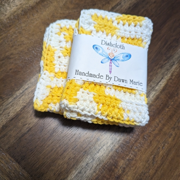 💞2/$20 HAND CRAFTED Crocheted All Purpse 100% Cottn Reusble Bath or Dish Cloths - Picture 2 of 8